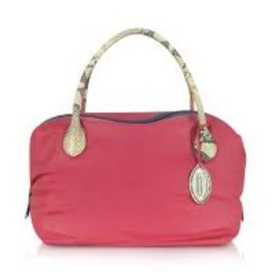 Elie Tahari Maura Pink/Purple Leather Satchel